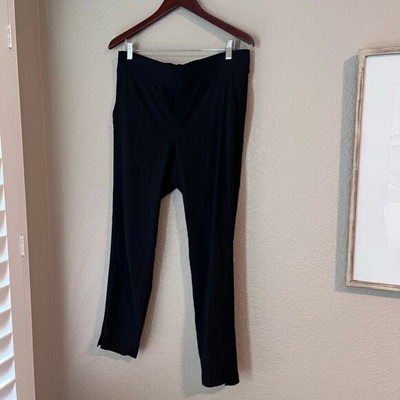 Athleta Brooklyn Textured Ankle Pant Jogger Slim Leg 10 Black Lightweight - Picture 2 of 10